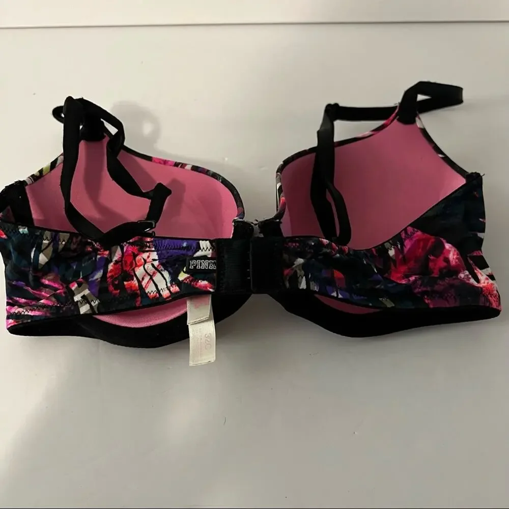 Victoria's Secret PINK Women's Floral Wear Everywhere Lightly Lined Bra Size 32C